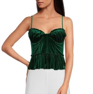 A Loves A Sweetheart Neck Sleeveless Ruffle Bustier Top
